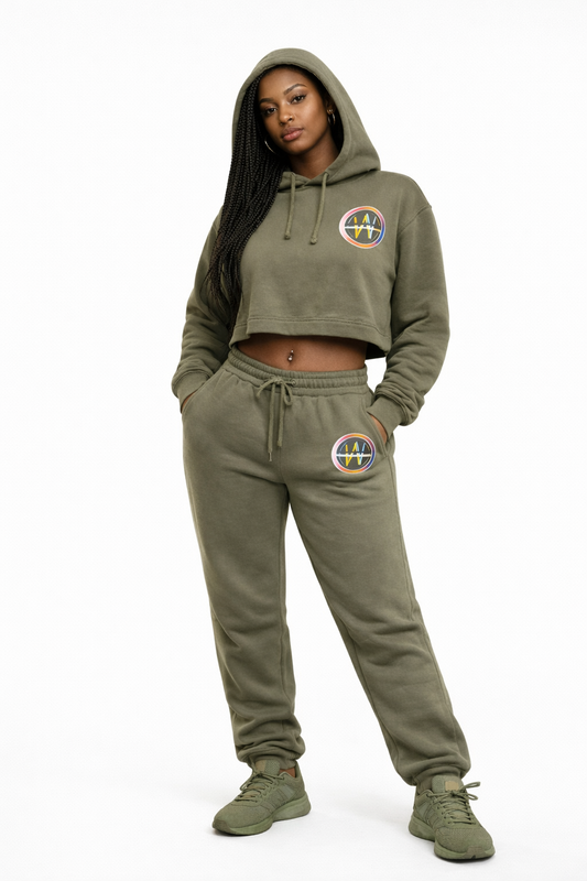 Signature logo Crop jogger set